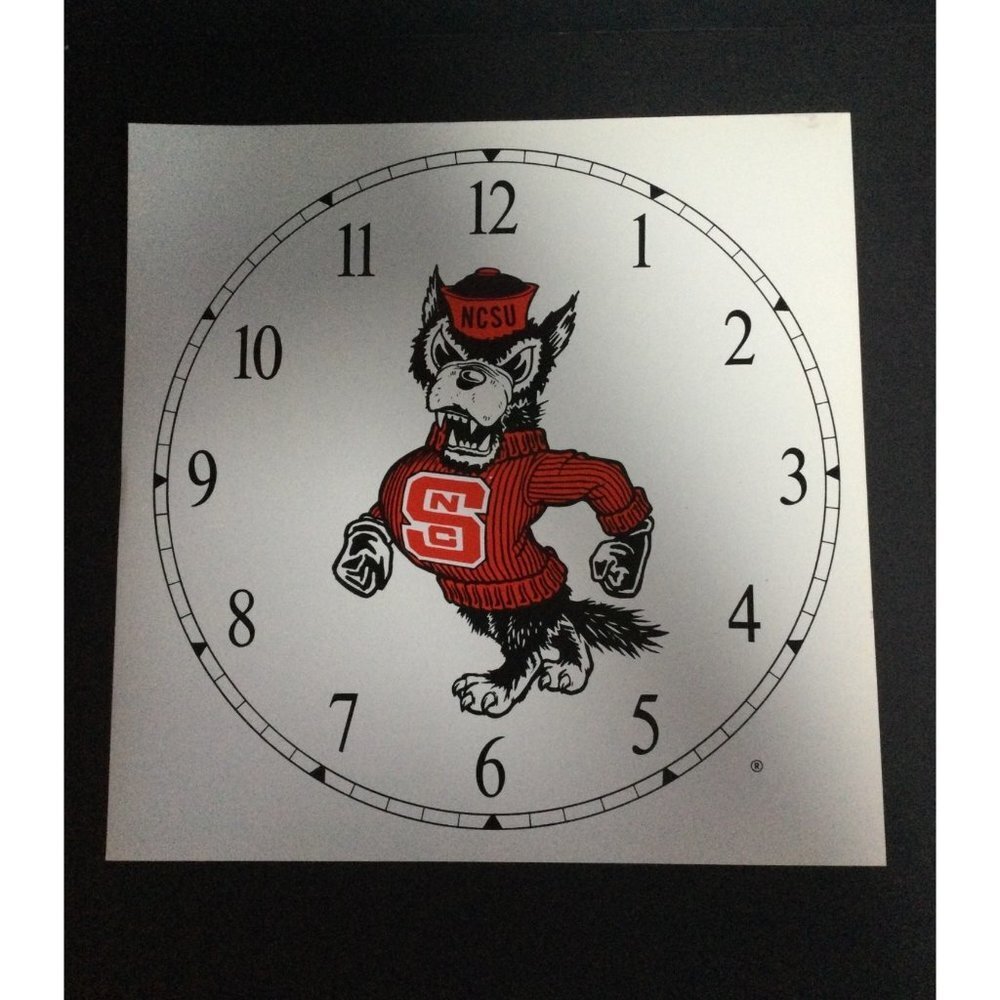 Vintage Graphic insert for clock making NC State Wolfpack College Team Logo